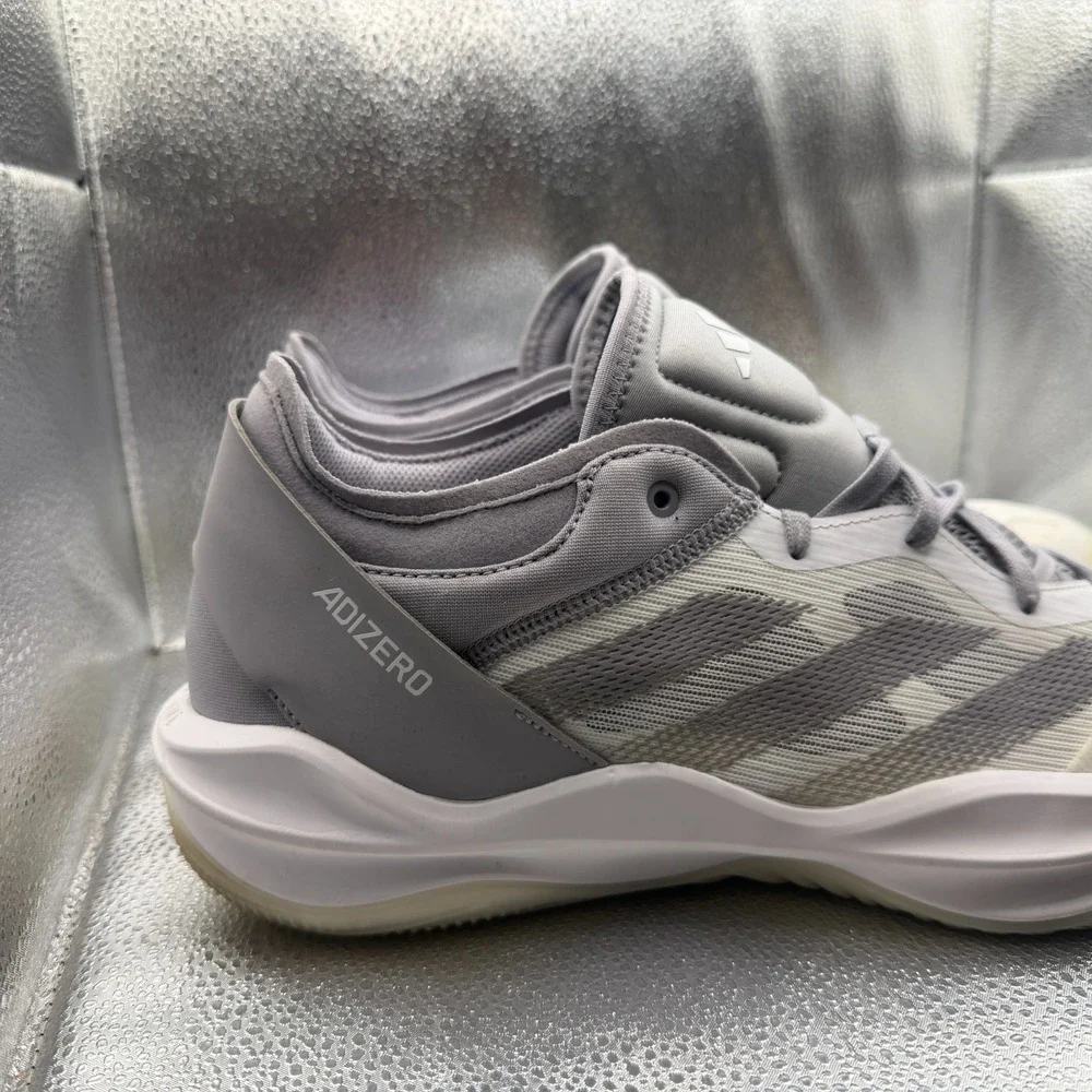 Size 12.5 Adidas Adizero Select 2.0 Low Cloud White Glory Gray Mens Shoes IG6684